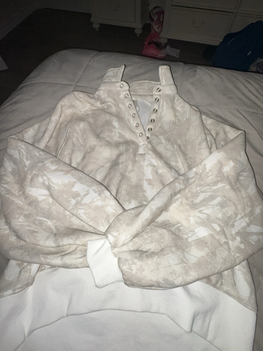 Altar'd State White Camo Pullover Sweatshirt
